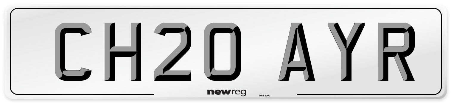 CH20 AYR Number Plate from New Reg